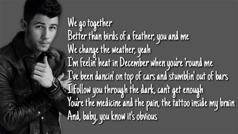 Sucker Lyrics by Jonas Brothers- including song video, artist biography, translations and more: We go together Better than birds of a feather, you and me We change the weather, yeah I'm feeling heat in December when…